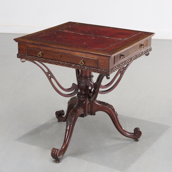 Circa-1770 reading table attributed to William France, sold to benefit the Rosenbach Museum, estimated at $3,000-$5,000. Image courtesy of Millea Bros.