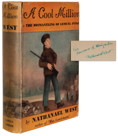 Nathanael West, ‘A Cool Million: The Dismantling of Lemuel Pitkin,’ estimated at $3,000-$5,000