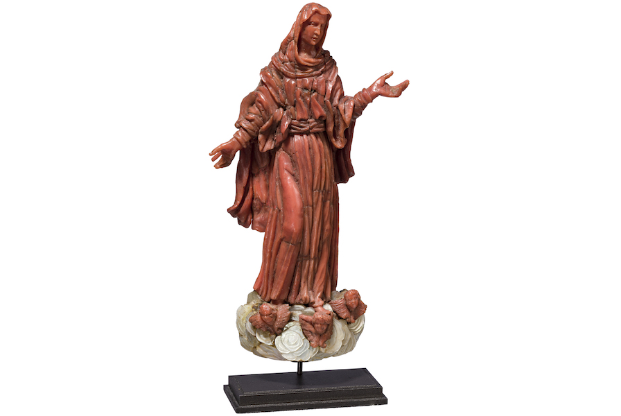 Italian coral figure of the Virgin Mary, estimated at €9,500-€19,000