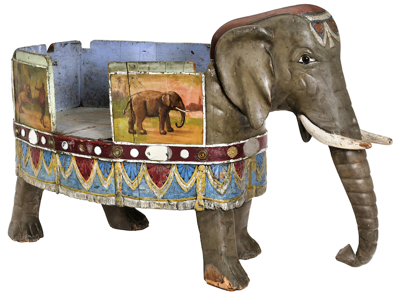 Friedrich Heyn elephant carousel animal, estimated at $6,540-$8,720