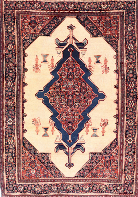 Antique Sennah rug from northwest Persia, estimated at $15,000-$20,000