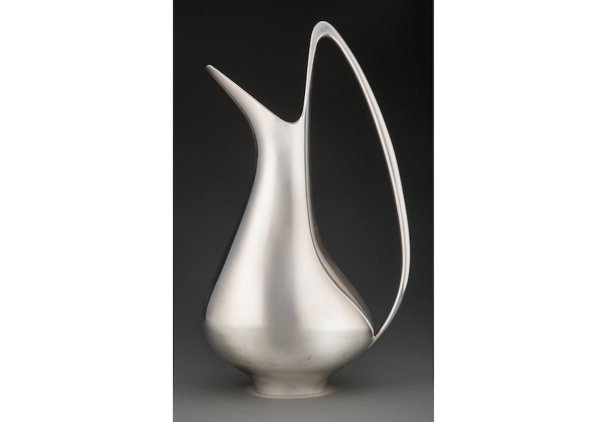 Georg Jensen Swan silver water pitcher, designed by Henning Koppel, estimated at $10,000-$15,000. Image courtesy of Heritage Auctions, ha.com