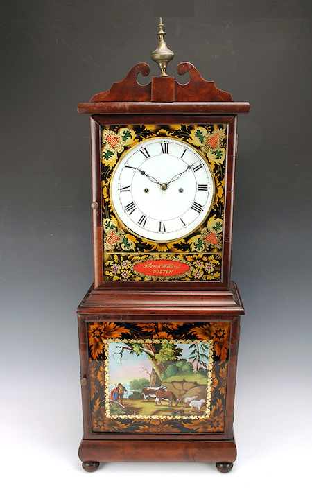 Federal-era shelf clock by Aaron Willard, estimated at $4,000-$6,000