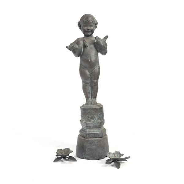 Edith Baretto Stevens Parsons figural bronze fountain, $7,995