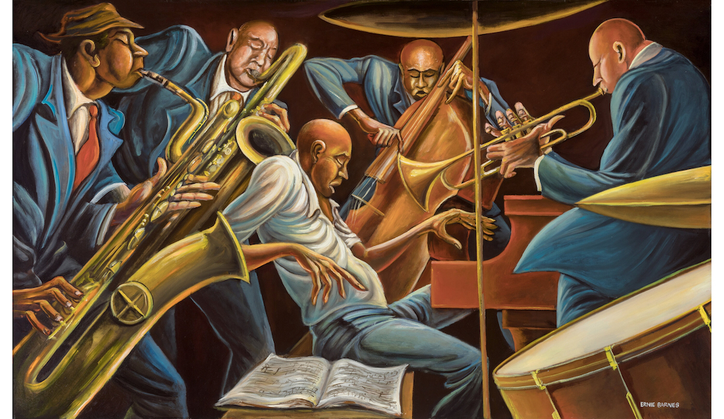 Ernie Barnes, ‘Quintet,’ $645,000. Image courtesy of Heritage Auctions, ha.com