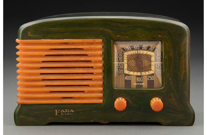 Fada Radio and Electric Company Model 52 radio, estimated at $12,000-$18,000. Image courtesy of Heritage Auctions, ha.com