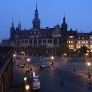The scene outside Dresden’s Green Vault Museum on November 25, 2019, following the theft of more than $100 million dollars’ worth of 18th-century jewelry and precious objects from the German institution. Five men were convicted of the crime and sentenced to prison terms of four to six years in length; a sixth was acquitted. Image courtesy of Wikimedia Commons, photo credit Bambizoe. Shared under the Creative Commons CC0 1.0 Universal Public Domain Dedication.