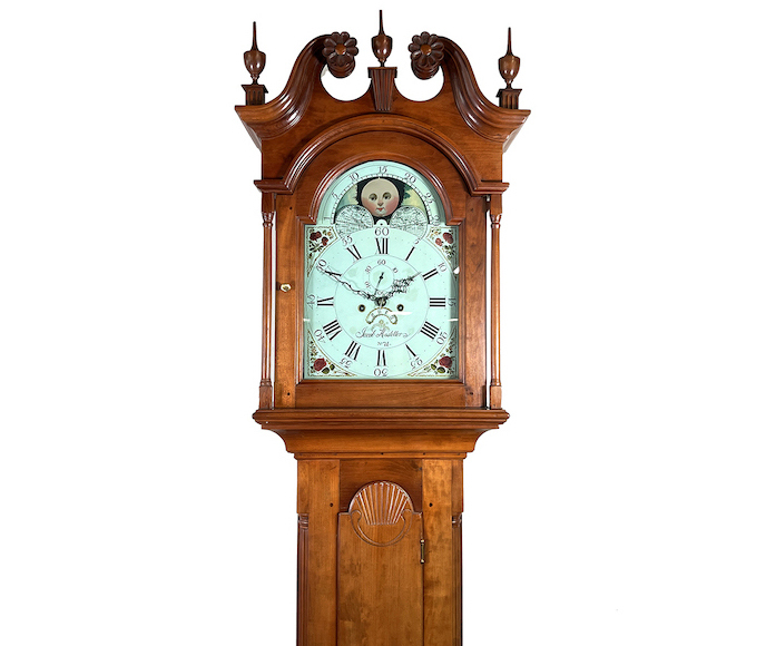 Jacob Hostetter tall case clock, estimated at $8,000-$12,000