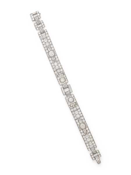 Cartier Art Deco platinum and diamond bracelet, $59,850