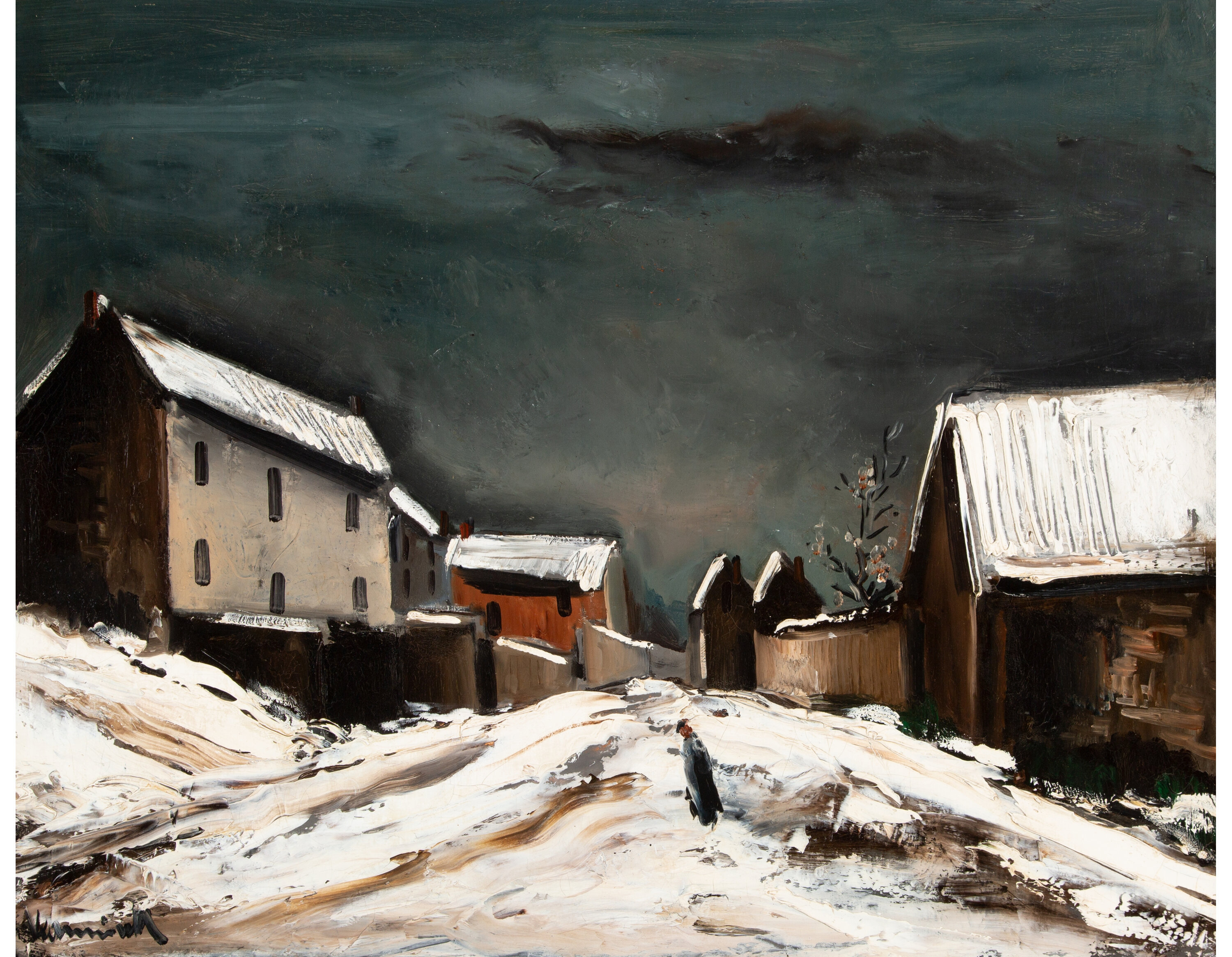 Maurice de Vlamnick, ‘Paysage de neige,’ estimated at $50,000-$70,000. Image courtesy of Heritage Auctions, ha.com
