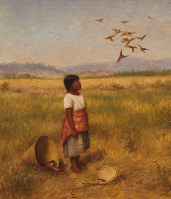 Grace Carpenter Hudson, ‘A Pomo girl looking up at a flock of birds,’ estimated at $15,000-$20,000 