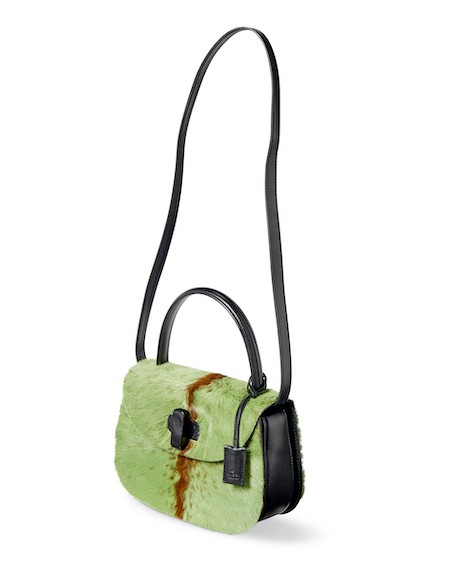 Gucci green pony hair shoulder bag, estimated at $900-$1,200