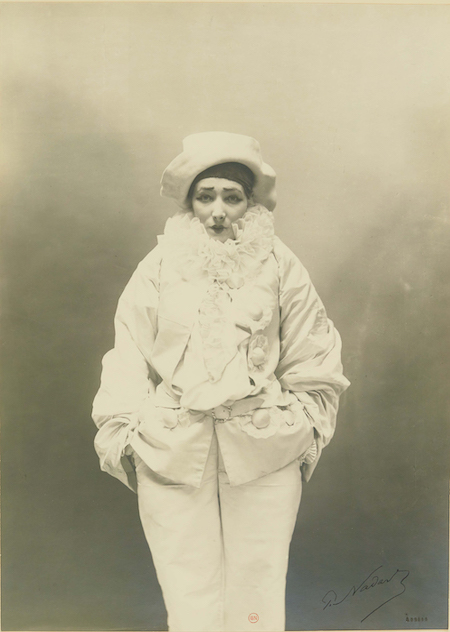 Paul Nadar, ‘Sarah Bernhardt in Pierrot assassin,’ 1883, silver print.BNF, Department of Prints and Photography Paris, France. © BnF. Photo credit Paris Musees / Petit Palais / Gautier Deblonde 