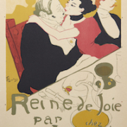 Henri Toulouse-Lautrec’s 1892 poster ‘Rene de Joie’ is among the Belle Epoque works that might be discussed at the June 4 lecture. Image courtesy of La Belle Epoque Auction House