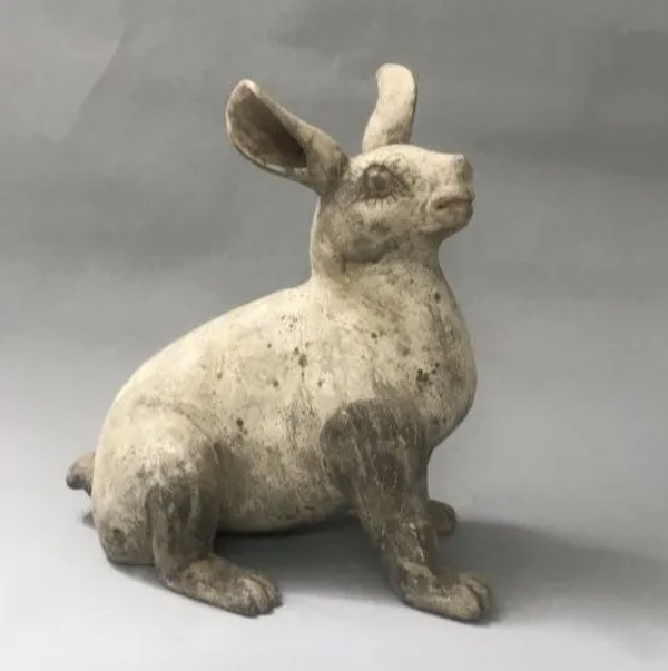 Han dynasty fired clay painted pottery rabbit, estimated at $4,362-$5,000 