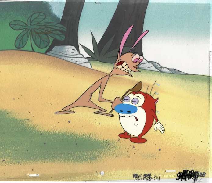 1990s original production cel from the Nickelodeon show ‘Ren & Stimpy,’ estimated at $200-$250