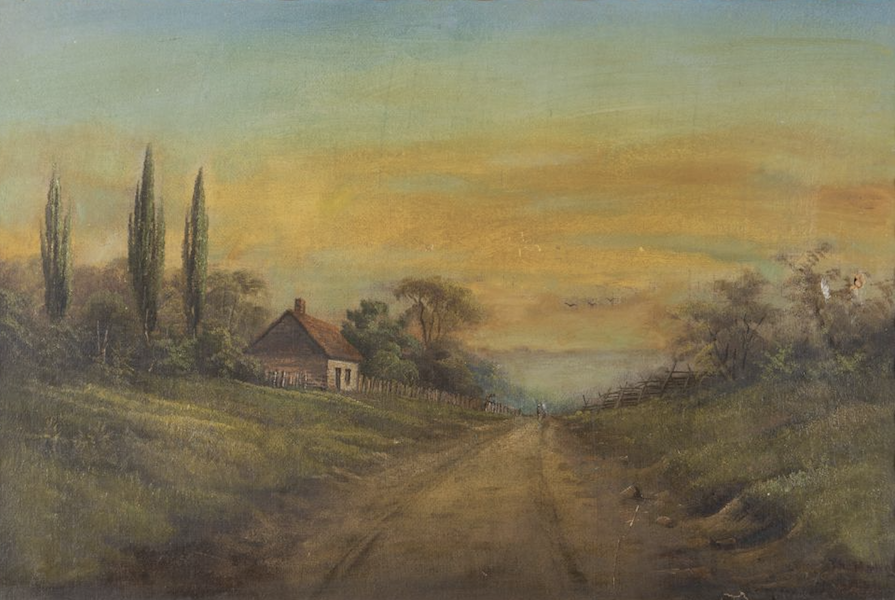 Circa-1840 oil-on-board landscape by Theophile Hamel, estimated at CA$2,000-$3,000