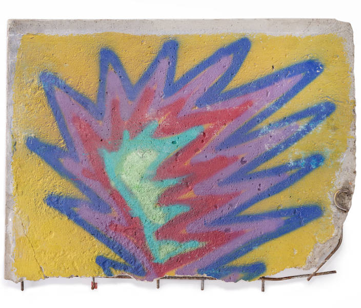 Large street art fragment of the Berlin Wall, estimated at $1,000-$1,500. Image courtesy of Millea Bros.