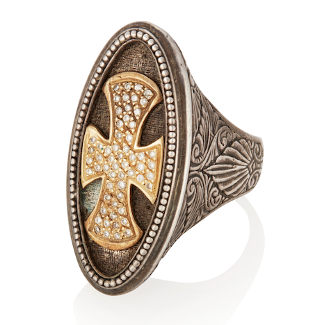 Konstantino sterling silver and 18K gold ring, estimated at $700-$900