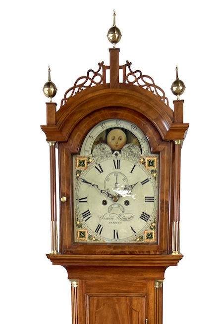 Federal mahogany tall case clock by Simon Willard, estimated at $10,000-$20,000