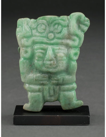 Maya jade pendant, estimated at $8,000-$12,000. Image courtesy of Heritage Auctions, ha.com