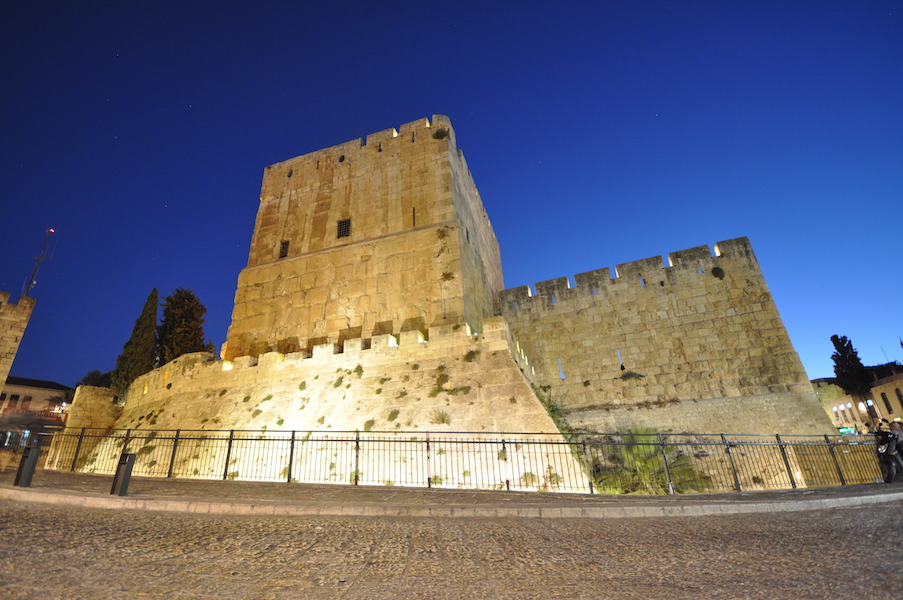 The Tower of David citadel in Jerusalem, photographed in September 2012. The museum inside the ancient fortress has reopened following a three-year, $50 million dollar revamp project. Image courtesy of Wikimedia Commons, photo credit Jorge Lascar. Shared under the Creative Commons Attribution 2.0 Generic license.