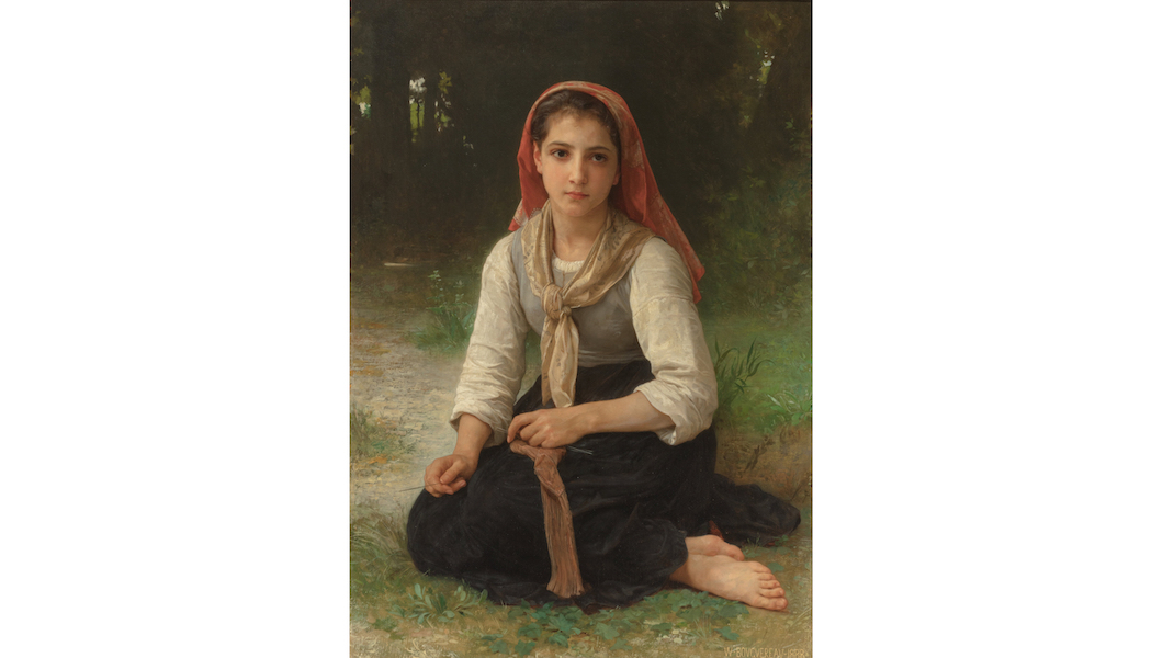 William Adolphe Bouguereau, ‘Bergere (Shepherdess),’ estimated at $500,000-$700,000. Image courtesy of Heritage Auctions, ha.com