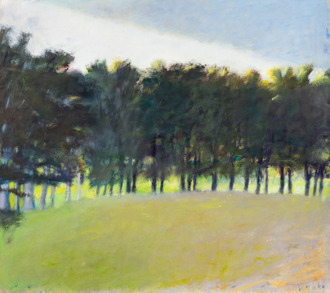 Wolf Kahn, ‘Line of Dark Trees and Weather Front,’ estimated at $15,000-$25,000. Image courtesy of Hindman
