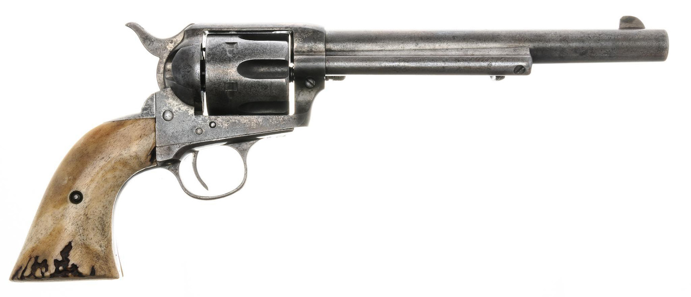 Larry McMurtry’s Colt Single Action Army .45LC revolver, estimated at $2,000-$3,000. Image courtesy of Vogt Auction Galleries