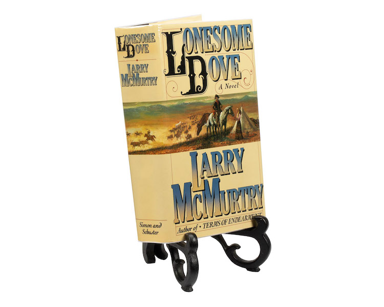 Signed 1985 first edition of Larry McMurtry’s ‘Lonesome Dove,’ estimated at $1,000-$2,000. Image courtesy of Vogt Auction Galleries