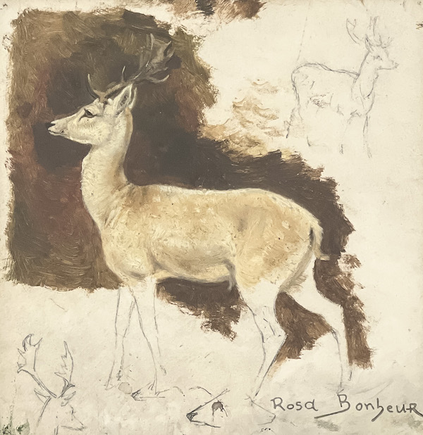 Rosa Bonheur, ‘Study of a Deer,’ estimated at $800-$1,200