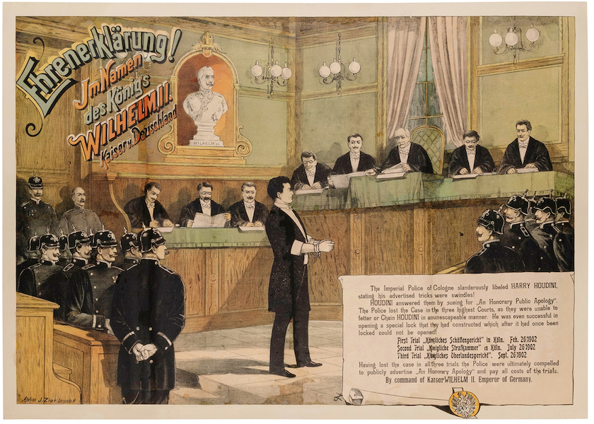 Circa-1902 German Harry Houdini poster, $36,000