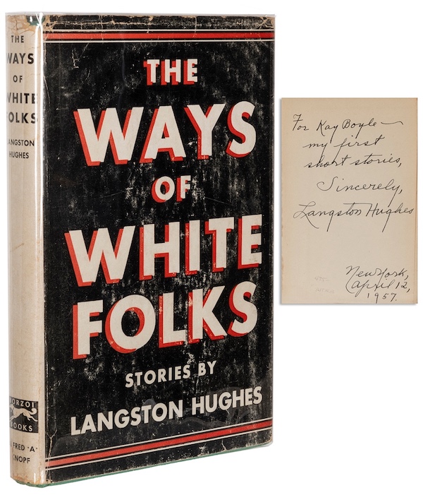 Langston Hughes, ‘The Ways of White Folks,’ $4,800