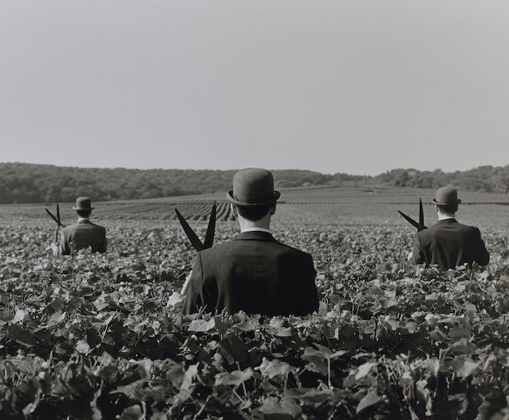 Rodney Smith, ‘Three Men with Shears No. 1, Reims, France,’ 1997. Gelatin silver print, 10 9/16 by 13in. Gift of Leslie Smolan. 2022.19.1. Image courtesy of the Portland Museum of Art, Portland, Maine