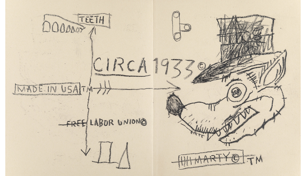 Jean-Michel Basquiat, ‘Untitled (Wolf),’ $287,500. Image courtesy of Heritage Auctions, ha.com
