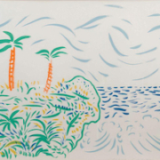 David Hockney, ‘Bora Bora,’ $47,795. Image courtesy of Ahlers & Ogletree Auction Gallery