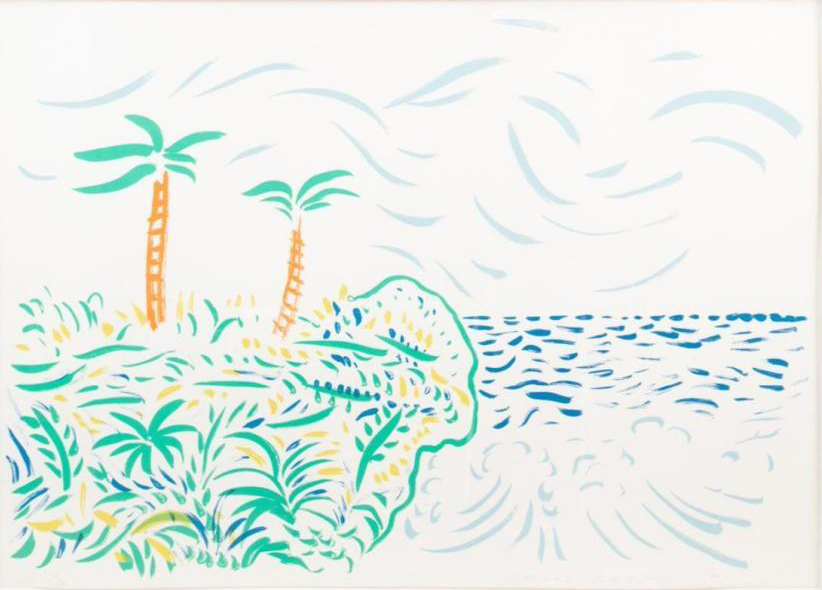 David Hockney, ‘Bora Bora,’ estimated at $10,000-$15,000. Image courtesy of Ahlers & Ogletree