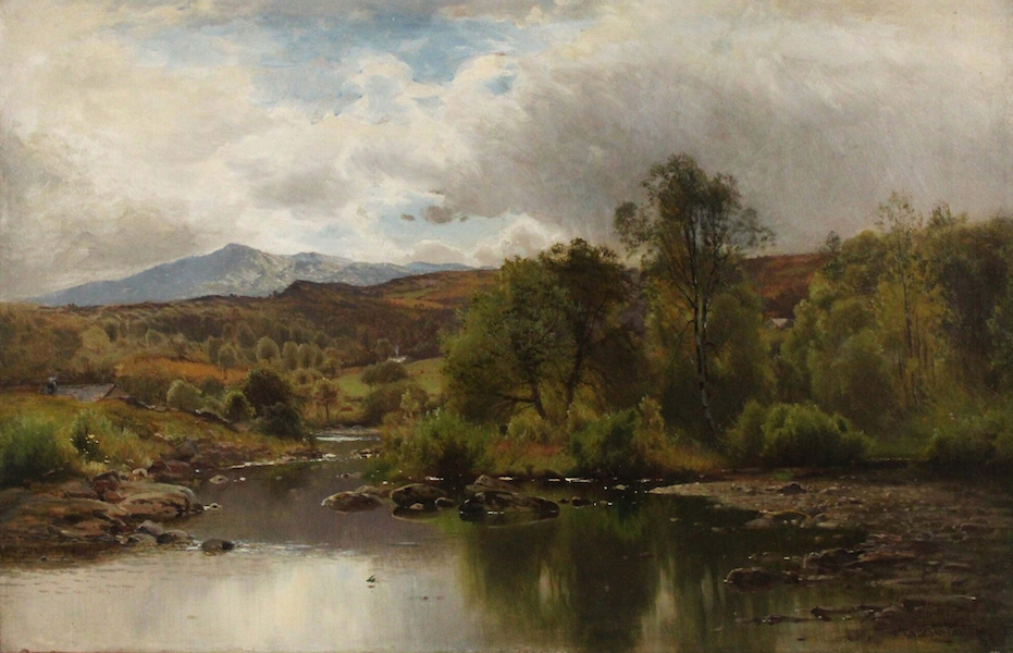 Ernest Parton, ‘Landscape with Stream,’ estimated at $6,000-$8,000. Image courtesy of Nye & Company Auctioneers
