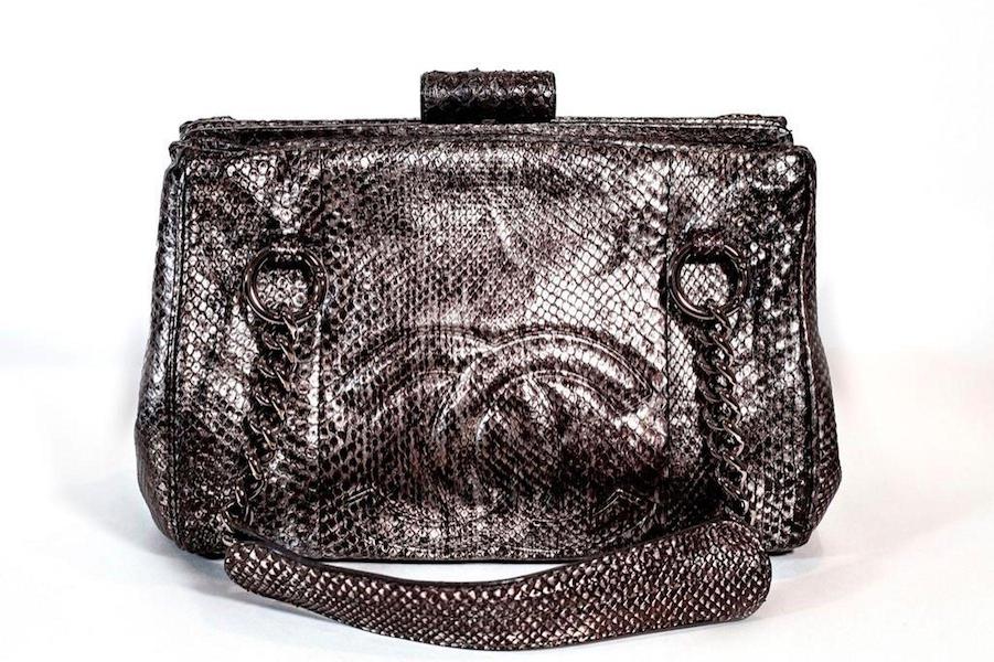 Chanel silver python handbag, estimated at $8,000-$9,500