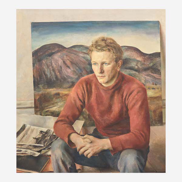 Henriette Wyeth, ‘Portrait of Peter Hurd,’ $135,000. Image courtesy of Freeman’s