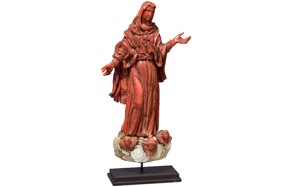 Late 17th-century Italian coral statue of the Virgin Mary, €11,875