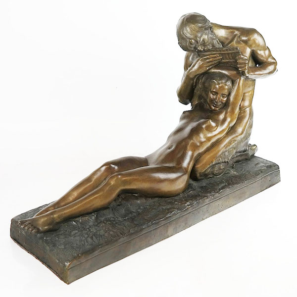 Jean-Marie Camus, ‘Pan et Nymph,’ estimated at $1,200-$1,500. Image courtesy of Roland Auctions NY