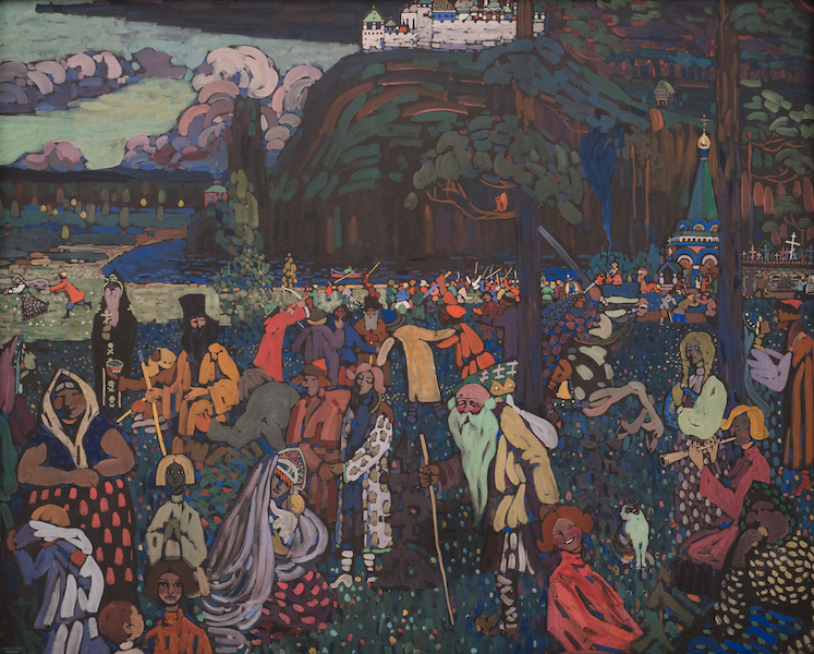 Image of Wassily Kandinsky’s 1907 oil on canvas ‘Das Bunte Leben (The Colorful Life).’ On June 13, an independent German commission recommended that the work, currently in the possession of the Bavarian state bank, be returned to the heirs of the Jewish family who originally owned it. Image courtesy of Wikimedia Commons, which regards it as being in the public domain in the United States because it was published or registered with the U.S. Copyright Office before January 1, 1928.