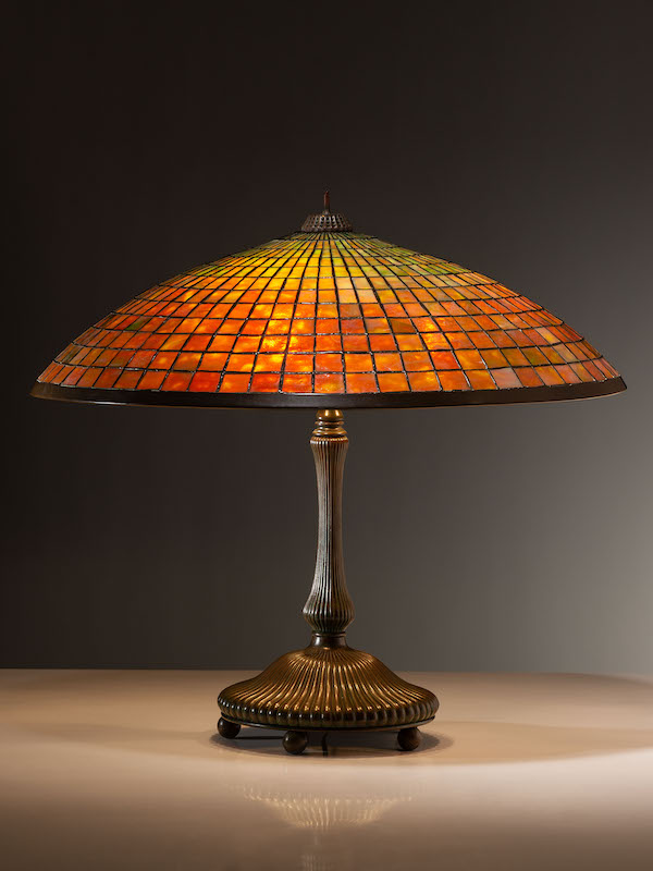Tiffany Studios Parasol table lamp, $63,000. Image courtesy of Hindman