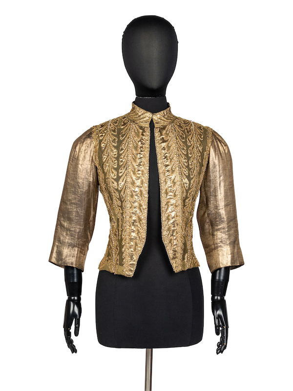 Chanel embroidered gold net and lame jacket, $3,000-$4,000