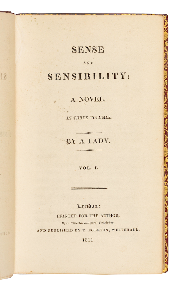 First edition of Jane Austen’s ‘Sense and Sensibility,’ $81,900
