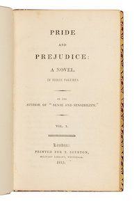 First edition of Jane Austen’s ‘Pride and Prejudice,’ $107,100