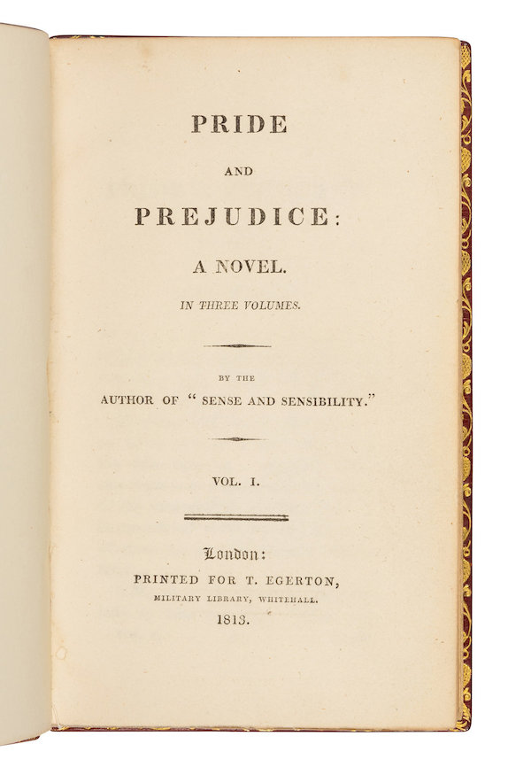 First edition of Jane Austen’s ‘Pride and Prejudice,’ $107,100