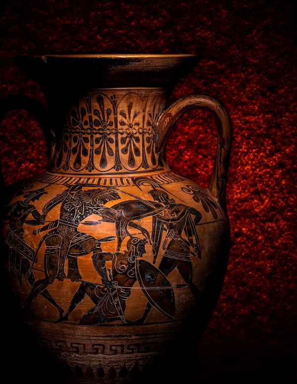 Attic black-figured neck-amphora, $63,000. Image courtesy of Hindman
