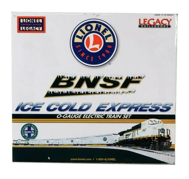 Lionel O gauge BNSF Ice Cold Express set, estimated at $500-$700